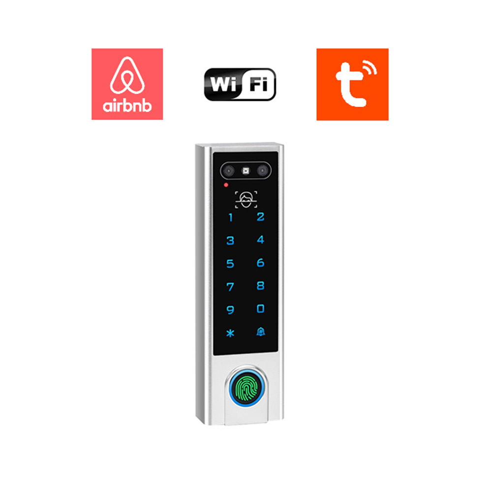 Smart Access Control WiFi με κάμερα, δακτυλικό αποτύπωμα & αναγνώριση προσώπου ιδανικό για Airbnb & διαμερίσματα λειτουργία μέσω Tuya (Smart app) εξωτερικού χώρου IP65